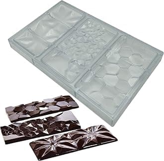 3 In 1 Polycarbonate Chocolate Bar Mold Large Break-Apart Candy Tray