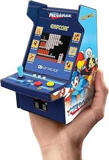 My Arcade Mega Man Mini Arcade Machine - Micro Player Pro Table Top Arcade Machine, Portable Handheld Game, Retro Gaming Console, Mini Retro Games Machines for Kids & Adults