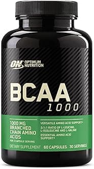 Optimum Nutrition (ON) BCAA Branched Chain Amino Acids 1000 mg - 60 Capsules