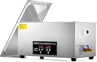 22L Digital Ultrasonic Cleaning Machine with Heater and Timer, 480W Stainless Steel Ultrasonic Cleaner Machine, 5.8 gal Ultrasonic Parts Cleaner for Retainer Glasses Auto Tool Machine Part