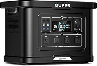 OUPES Exodus 2400 Portable Power Station 2400W (4500W Surge), 2232Wh LiFePO4 Battery Generator with UPS & APP Control, 1.2H Fast Charge, Solar Ready for Camping, RV, Home Backup