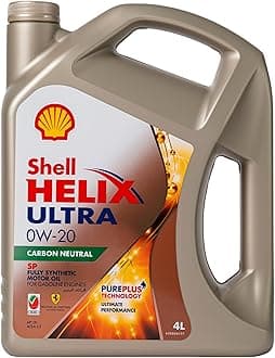 Shell Helix Ultra 0W-20 Carbon Neutral SP Fully Synthetic Motor Oil (15,000 kms, 4 litres, Pack of 1)