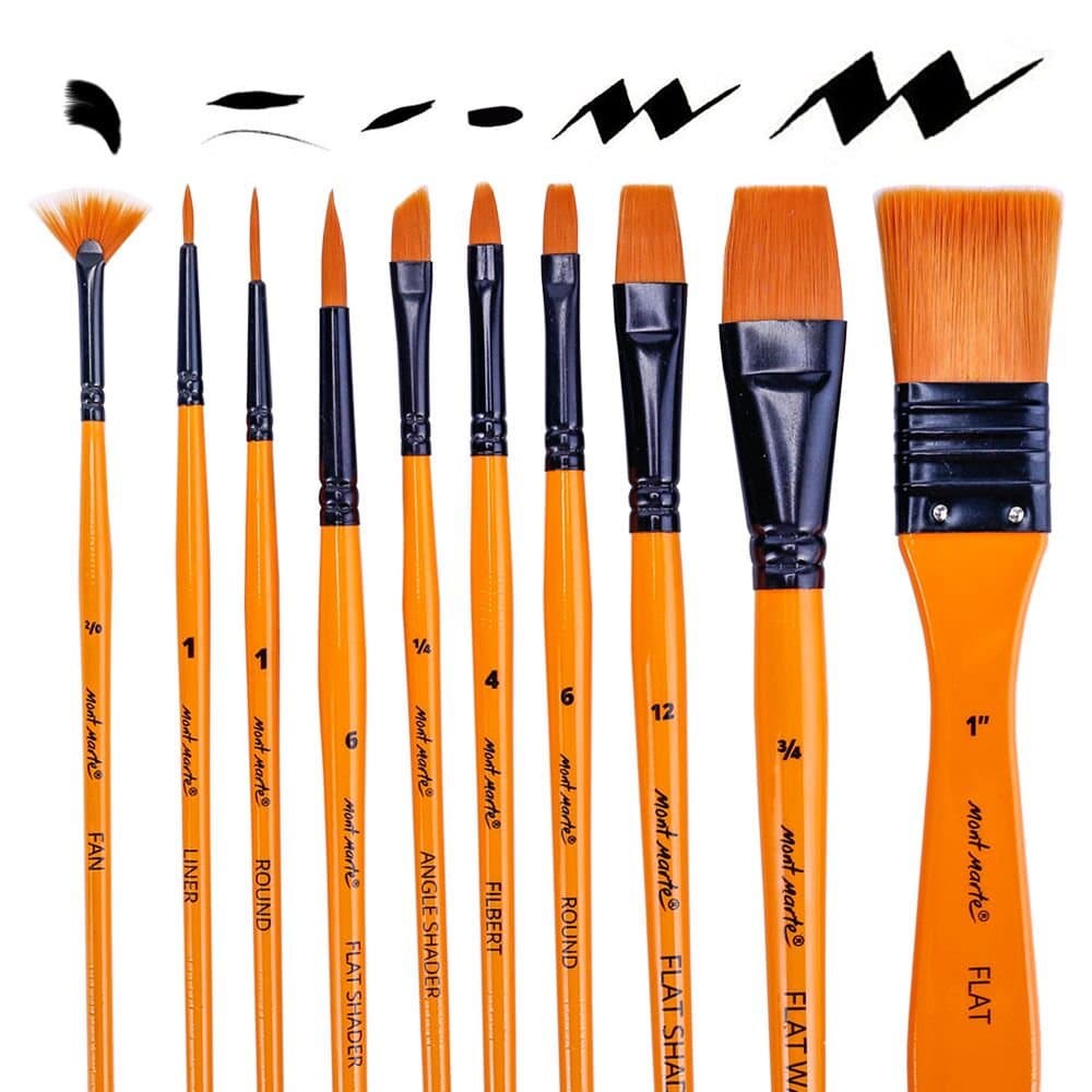 ACRYLIC BRUSH SET 11PCS