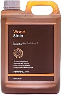 Furniture Clinic Wood Stain (Slate) – Fast Drying, Highly Concentrated, and Easy-to-Apply Wood Stain for All Indoor & Outdoor Wood – Water Based & Non-Toxic – 2.5L
