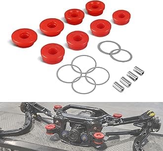 Bevinsee 80A Poly Rear Subframe Bushing Kit Compatible with BMW E46 X3 E83 328i 323i 323Ci 325i 325Ci 325xi 330i 330xi 330Ci 328Ci, Replaced 33316770781 33316770783 33316770784