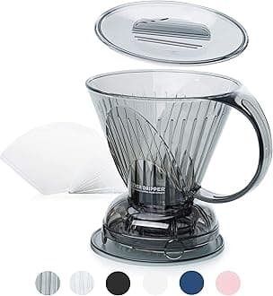 Clever Coffee Dripper and Filters, Large 18 oz (Cloud)| Barista's Choice| Safe BPA Free Plastic|Includes 100 Filters