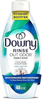 Rinse Laundry Odor Remover, Cool Cotton Scent, 48 fl oz, Fabric Softener And Laundry Odor Removal Rinse, Fights Odors At The Source, HE Compatible