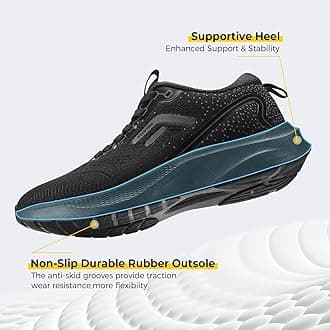 FitVille Wide Walking Shoes for Men Cushioned Running Shoes Wide Width Tennis Shoes Arch Support for Plantar Fasciitis Relief