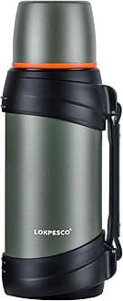 Large Capacity Flask for Hot and Cold Drinks, 2L Stainless Steel Vacuum Insulated Coffee Thermo Flask with 2 Cups, Oversized Hot Water Bottles for Travel, 24hrs Hot/Cold, BPA Free, Leakproof