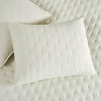 WDCOZY Ivory Cloud Quilt King Size Bedding Set with Pillow Sham, Cream White Puffy Cozy Lightweight Bedspread Coverlet, Soft Cute Bed Cover for All Season - 3 Pieces, 104x90 inches