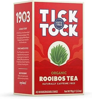TEAS Organic Rooibos Tea Bags, Organic Original Rooibos Tea, 40 Count