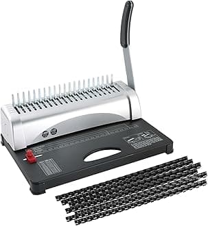 FLK Tech Binding Machine with Starter Combs Set - 21 Hole / 450 Sheets Paper Punch Binder