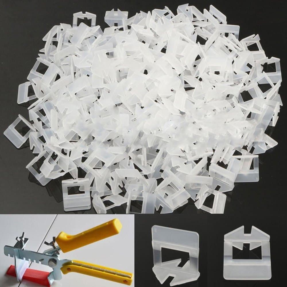 Liam 200Pcs Tile Leveling System 1mm Spacers Plastic Tiling Wall Floor Flat Balance Tools