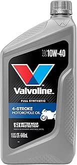 Valvoline 4-Stroke Motorcycle Full Synthetic 10W-40 Motor Oil 1 Quart