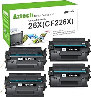 26X CF226X Toner Cartridge Compatible Replacement for HP 26X CF226X 26A CF226A Pro M402n M402dw M402dn Pro MFP M426fdw M426fdn M426dw Printer (Black 4-Pack)