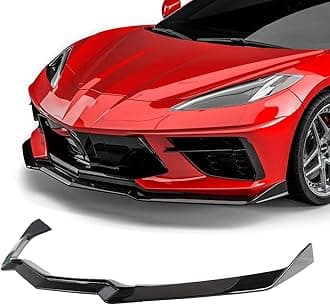 Front Bumper Lip Splitter Spoiler Fit for Chevrolet Chevy Corvette C8 Stingray Z51 2020-2025 1LT/ 2LT/ 3LT/ Gloss Black 3pcs Accessories Air Chin Body Kit