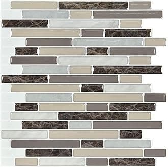 Art3d10-Piece Stick on Backsplash Tile for Kitchen, 12" x 12" Vinyl Decorative Tiles
