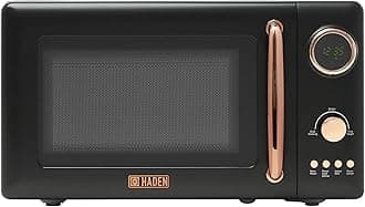 700 Watt 0.7 Cubic Foot Microwave Oven with Digital Controls, Defrost, and Instant Start Countertop Small Appliance, Black/Copper