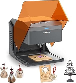 Kiosk 2.5W Laser Engraver, Light Weight & Portable Laser Engraver Machine, Home Laser Cutter with Acrylic Enclosure for DIY Wood/Leather, 3.9 x 3.9inch Engraving Area, Laser Safety Class 1