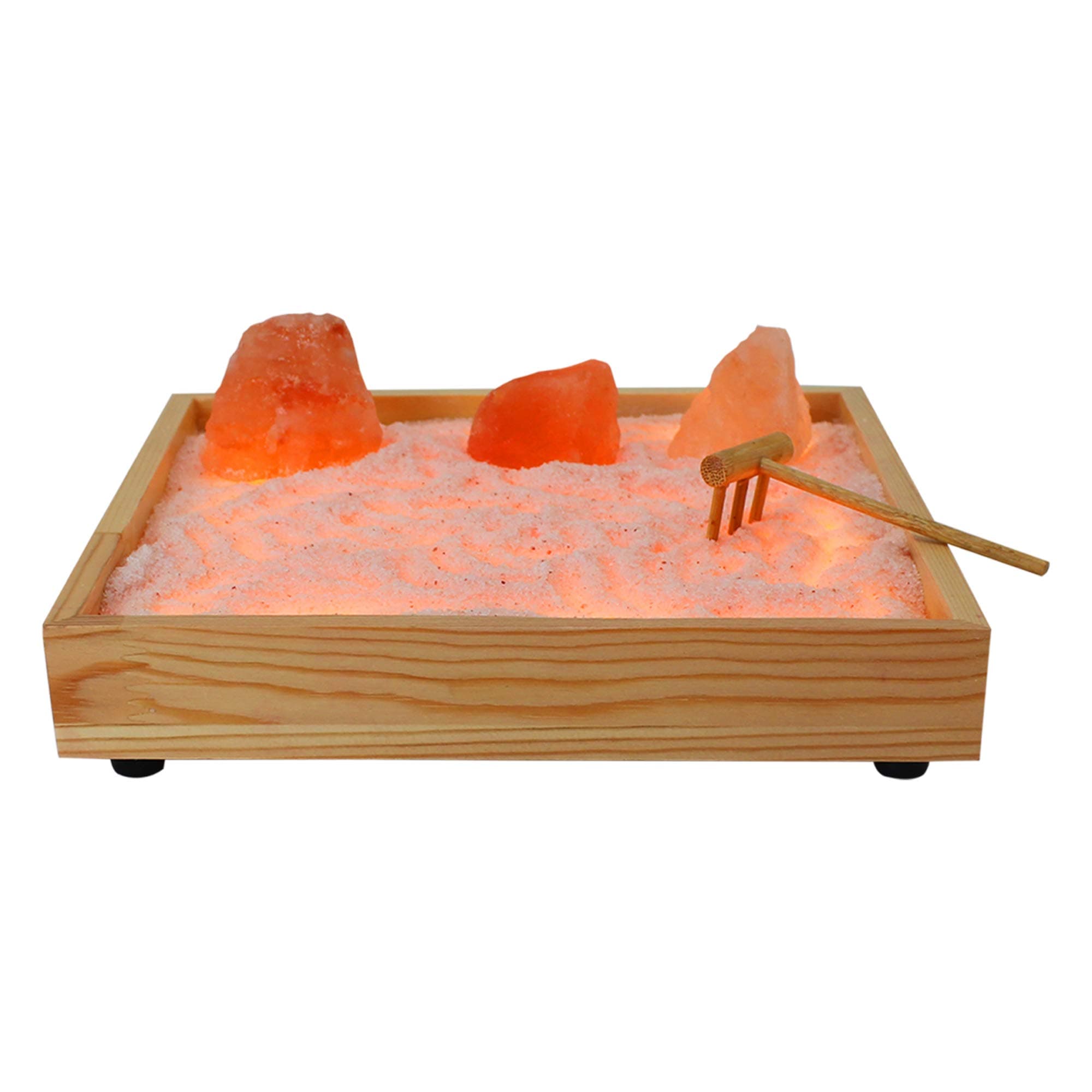 WBM Himalayan Glow Tabletop Zen Garden Himalayan Pink Salt, Best Home Decor Gift (2-3 lbs) by WBM, Crystal
