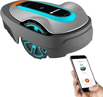 GARDENA 15001-41 SILENO City - Automatic Robotic Lawn Mower, with Bluetooth app and Boundary Wire, one of The quietest in its Class, for lawns up to 2700 Sq Ft, Made in Europe, Grey