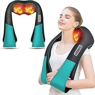 AERLANG Neck Massger,Shiatsu Neck and Back Massager with Heating,Shoulder Massagers Deep Kneading Pillow for Home Office,Back Massager Christmas Gifts for Women Men Dad Mom(NOT Cordless)
