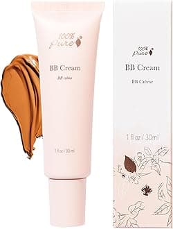 100% PURE BB Cream Shade 30 Radiance Full Face Coverage Skin Care & Glow - All-In-One Primer Concealer & Foundation Makeup - Shimmery, Dewy Youth Tan Color w/Warm Golden Undertone - Vegan - 1 Fl Oz