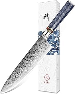 Chef Knife 8 Inch Damascus Chefs Knife Japanese VG10 Kitchen Knife Sharpest 67-Layer High Carbon Stainless Steel knife Cooking Knife, Meat Cutting Gyuto Chef Knife with Sheath(type 1)