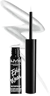 Epic Wear Metallic Liquid Liner, Long-Lasting Waterproof Eyeliner - Silver Metal