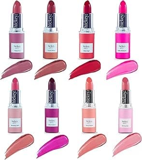 Hickey Lipstick The Vault Collection - 8 Piece Refill Set - (Mile High, Birthday Suit, Walk of Shame, Skinny Dip, Beach Babe, Big Trouble & More) - Hydrating, Long Lasting Lipstick for Women & Vegan