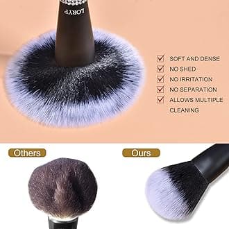 LORYP Makeup Brushes Set -13pcs Diamond Foundation Eye Shadows Eyeliner Brush Concealers Make Up Brush Set for Women(Crystal-Matte Black)