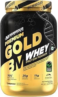 Premium Gold Whey [1Kilogram, Double Rich Chocolate] |Informed Choice UK Certified | Isolate Whey Protein Blend | 25G Protein | 11G EAA | Prohydrolase Enzyme Technology, 37 Grams
