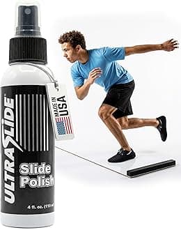- Silicone Lubricant Spray - 4oz Slide Board Polish - Friction-Reducing Lubricant for Slide Boards for Exercise, Hockey Tiles & Shooting Pads - Odorless, Multi-Purpose Surface Care