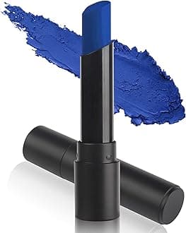 MEICOLY Blue Eye Black Stick,Royal Blue Eyeblack Face Body Paint Eye Paint,Professional Halloween Blue Matte Lipstick SFX Makeup,Cream Sporting Face Paint for Baseball /Softball /Football /Lacrosse