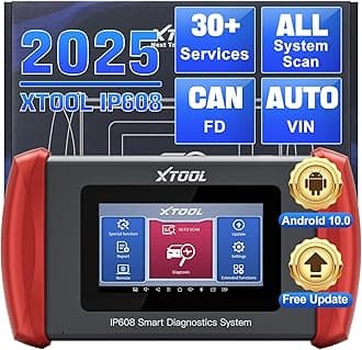 XTOOL IP608 Full System OBD2 Scanner Diagnostic Tool, Code Reader for Cars and Trucks with 30+ Services - EPB/SAS/BMS/Throttle Relearn/ABS Bleeding, CAN FD, Lifetime Free Update