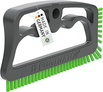 FUGINATOR® Grout Brush Grey/Green - Cleaning Brush for Joint Cleaning in Bathroom, Toilet, Kitchen etc. - Cleaning Wall and Floor Tiles - Handy Brush for Grouts and Tiles