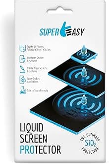 - SUPER EASY Liquid Glass Screen Protector - Wipe On Scratch and Shatter Resistant Oleophobic Nano Protection for All Phones Tablets Smart Watches Universal