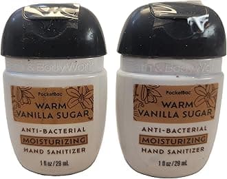 Bath and Body Care - Travel Size Sanitizer - 2 piece Bundle Set Hand Gel - 1 Fl Oz each - Label Artwork Varies (MOISTURIZING WARM VANILLA SUGAR)
