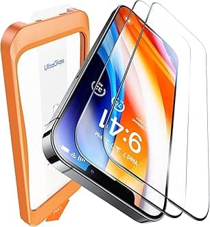 UNBREAK TOP 9H+ Glass for iPhone 12 Pro Max Screen Protector [Military Grade Shatterproof & Longest Durable] Full Screen iPhone 12 Pro Max Glass, 2024 Upgrade, 2 Packs