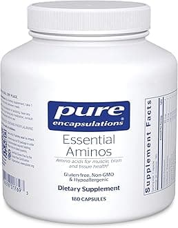 Essential Amino Acids - Muscle Recovery Support & Health* - with Leucine, Threonine & Tryptophan - 180 Capsules