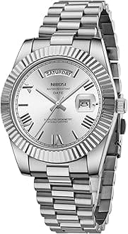 Men Watches Analog Quartz Stainless Steel Rose Gold Silver Watches for Men Waterproof Business Classic Desiger Wrist Watch with Day Date