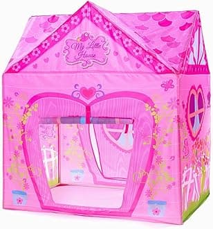 Kids Princess Castle Pink Tent, Indoor/Outdoor Playhouse, 37 * 28 * 40 Inch, Big Enough for 2-3 Little Children