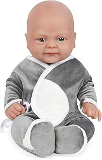 14 inch Silicone Baby Dolls Boy Weighted 3.57 lb,[NOT Vinyl],Silicone Full Body Reborn Realistic Lifelike Real Life Newborn Soft Babies with Feeding Accessories & Gift Box for Kids Age 3+