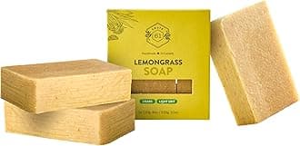 Crate 61 Organics, Handmade in Canada, Plant Based Cold Process Natural Bar Soap For Face And Body, With Premium Essential Oils, For Men And Women 3 Pack (Lemongrass)