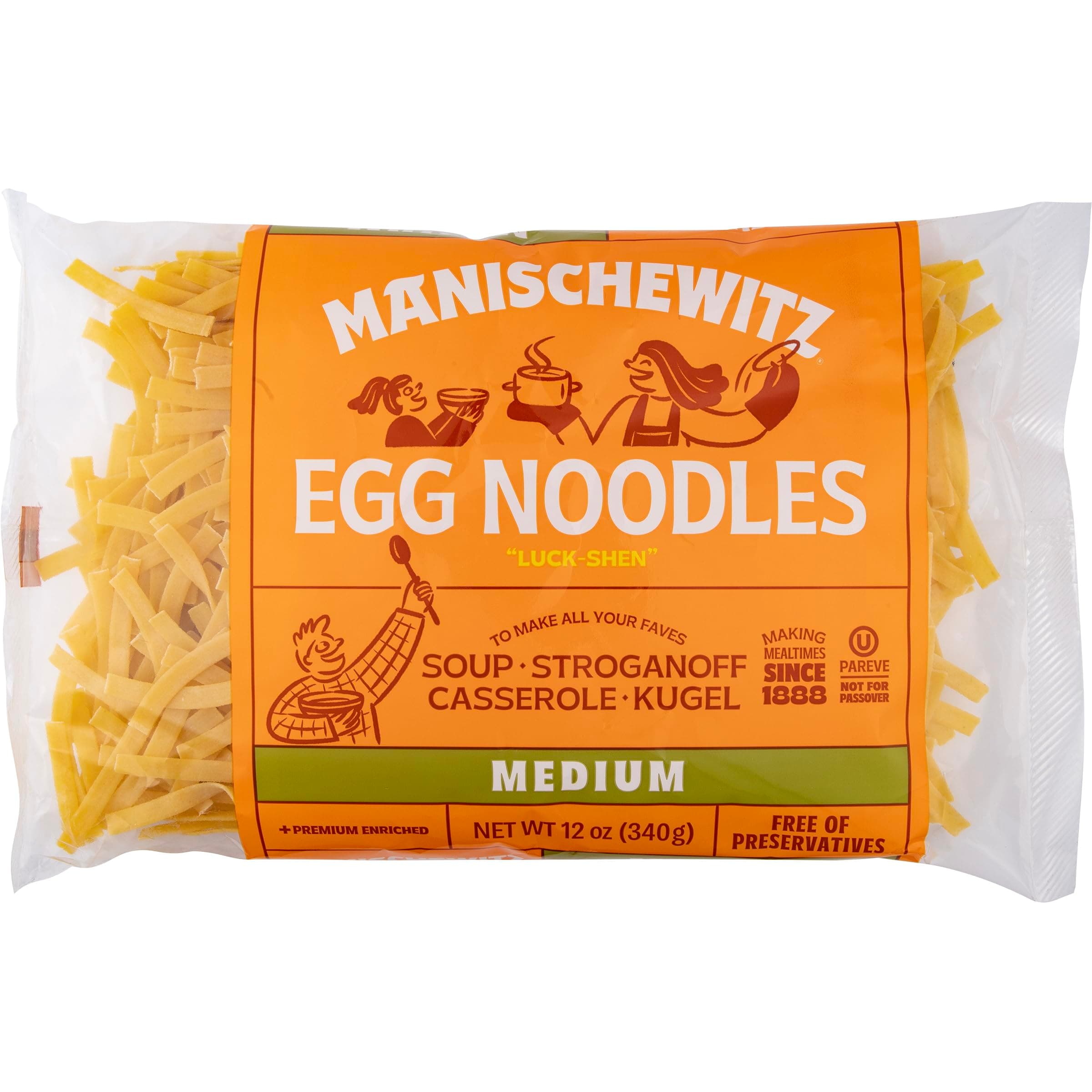 Manischewitz, Medium Noodles, 12 oz