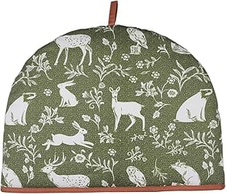 Forest Friends Cosy-Vibrant Kitchen Accessory, 100% Cotton, Warming & Insulating, Machine Washable-Perfect for a Traditional English High Tea Experience, Sage, One Size