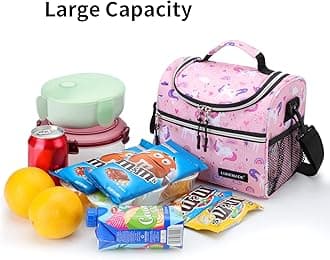 Kids Insulated Lunch Box for Girls Lunch Bag Women Boys Toddler Teen School Daycare Kawaii Cute Travel Bags (Magic Unicorns)
