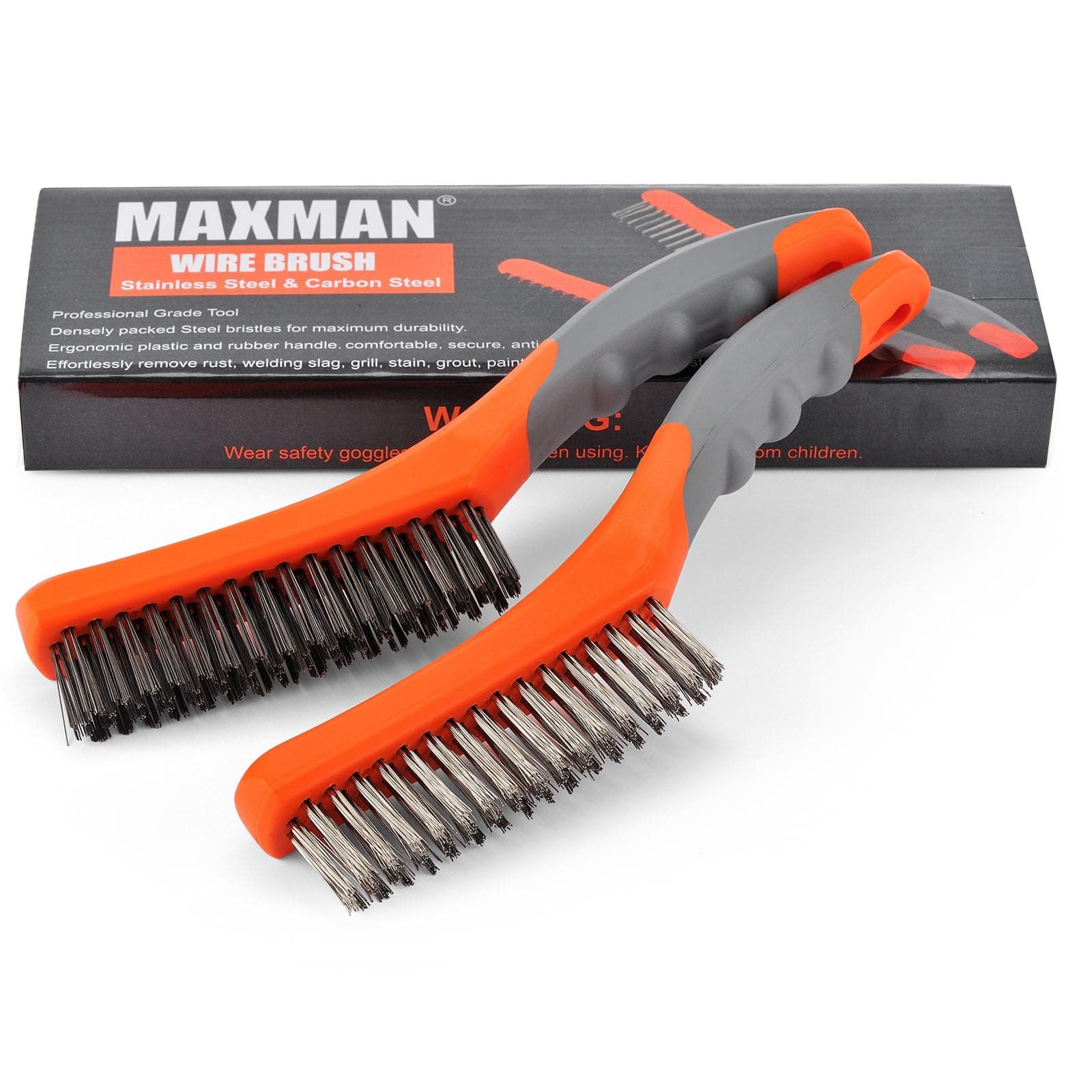 10" Plastic Handle Wire Brush Set