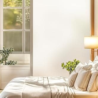 Qualsen Window Privacy Film Frosted Glass Window Film Matte White Non-Adhesive Static Window Cling Privacy Film for Glass Windows Bathroom Home Office Kitchen Living Room(35.4 x 78.7 Inch/90x200cm)