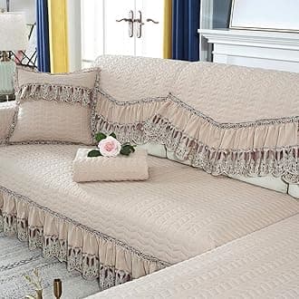 Slipcover,Sofa Cushion Non-Slip Modern Home Sofa Cover Four Seasons Universal@Khaki_Backrest Towel 105 * 90Cm(1Pcs)